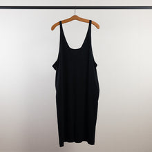 Load image into Gallery viewer, Wide open slip dress in Black