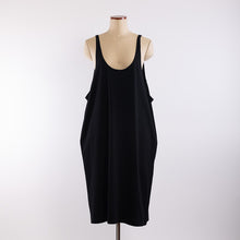 Load image into Gallery viewer, Wide open slip dress in Black