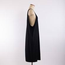 Load image into Gallery viewer, Wide open slip dress in Black