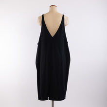 Load image into Gallery viewer, Wide open slip dress in Black