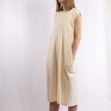 Load image into Gallery viewer, Wide open slip dress in Ecru