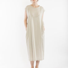 Load image into Gallery viewer, Wide open slip dress in Light gray