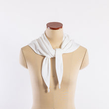 Load image into Gallery viewer, Cotton stretch shawl in White