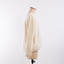 画像をギャラリービューアに読み込む, Cotton/Wool Crew neck sweat in Ecru