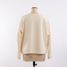 画像をギャラリービューアに読み込む, Cotton/Wool Crew neck sweat in Ecru