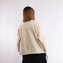 画像をギャラリービューアに読み込む, Cotton/Wool Crew neck sweat in Ecru