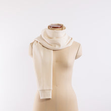 画像をギャラリービューアに読み込む, Cotton/Wool Sweat sleeve scarf in Ecru