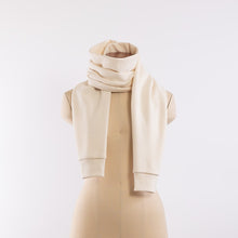 画像をギャラリービューアに読み込む, Cotton/Wool Sweat sleeve scarf in Ecru