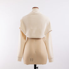 画像をギャラリービューアに読み込む, Cotton/Wool Sweat sleeve scarf in Ecru