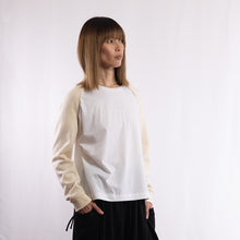 画像をギャラリービューアに読み込む, Cotton/Wool Sweat sleeve scarf in Ecru