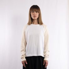 画像をギャラリービューアに読み込む, Cotton/Wool Sweat sleeve scarf in Ecru