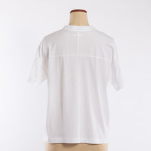Load image into Gallery viewer, Wide binder crew neck T in White