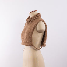 Load image into Gallery viewer, Baby alpaca hand knitted around neck warmer in Camel