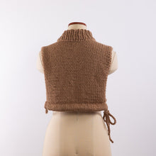Load image into Gallery viewer, Baby alpaca hand knitted around neck warmer in Camel