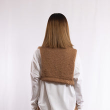 Load image into Gallery viewer, Baby alpaca hand knitted around neck warmer in Camel