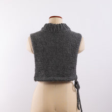 Load image into Gallery viewer, Baby alpaca hand knitted around neck warmer in Gray