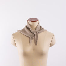 Load image into Gallery viewer, Baby alpaca a simple asymmetry bandana in Taupe