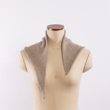 Load image into Gallery viewer, Baby alpaca a simple asymmetry bandana in Taupe