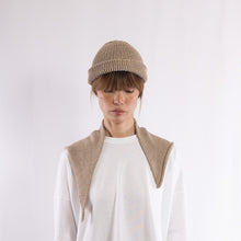 Load image into Gallery viewer, Baby alpaca a simple asymmetry bandana in Taupe