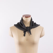 Load image into Gallery viewer, Baby alpaca a simple asymmetry bandana in Charcoal