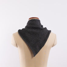 Load image into Gallery viewer, Baby alpaca a simple asymmetry bandana in Charcoal