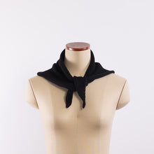 Load image into Gallery viewer, Baby alpaca a simple asymmetry bandana in Black