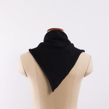 Load image into Gallery viewer, Baby alpaca a simple asymmetry bandana in Black