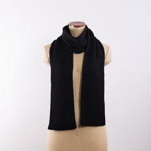 Load image into Gallery viewer, Baby alpaca a simple long scarf in Balck