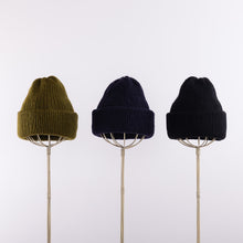 画像をギャラリービューアに読み込む, Baby alpaca mix a simple fluffy beanie in Navy