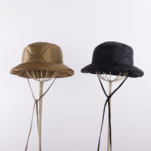 画像をギャラリービューアに読み込む, M-65 Quilt bucket hat with strings in Black