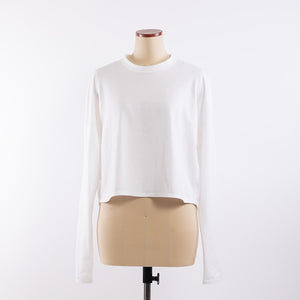Way long sleeve T in White