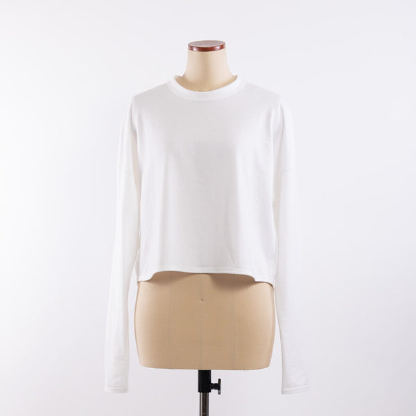 Way long sleeve T in White