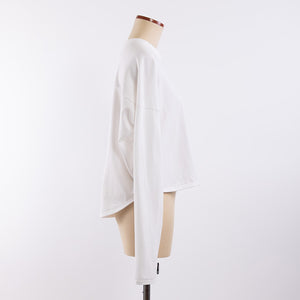 Way long sleeve T in White
