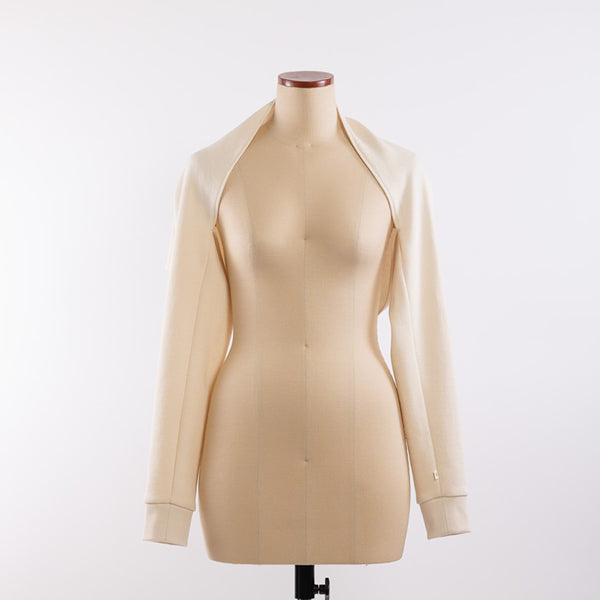 Cotton/Wool Sweat sleeve scarf in Ecru