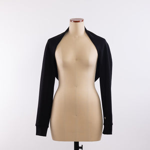 Cotton/Wool Sweat sleeve scarf in Black