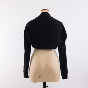 Cotton/Wool Sweat sleeve scarf in Black
