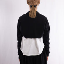 画像をギャラリービューアに読み込む, Cotton/Wool Sweat sleeve scarf in Black
