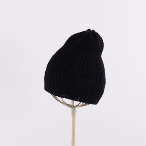 A simple shallow beanie in Black