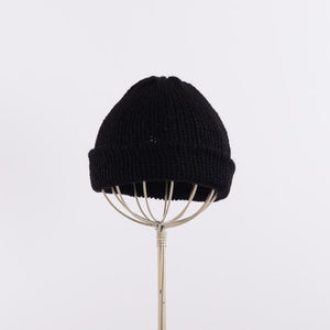 A simple shallow beanie in Black