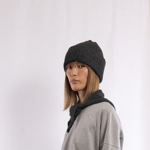 A simple beanie in Charcoal