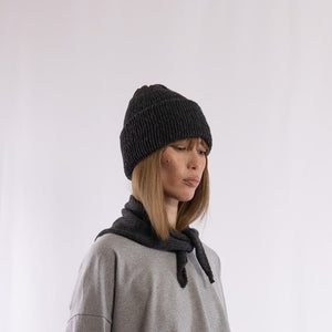 A simple beanie in Charcoal