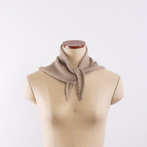 Baby alpaca a simple asymmetry bandana in Taupe