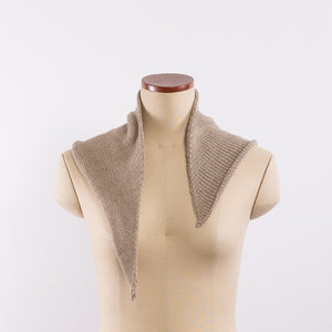 Baby alpaca a simple asymmetry bandana in Taupe