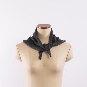 Baby alpaca a simple asymmetry bandana in Charcoal