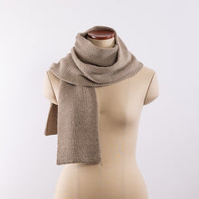 Load image into Gallery viewer, Baby alpaca a simple long scarf in Taupe
