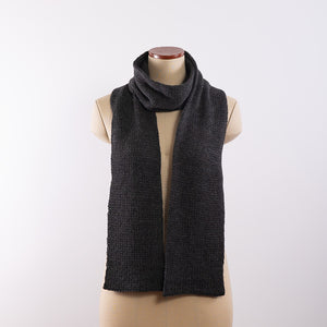 Baby alpaca a simple long scarf in Charcoal