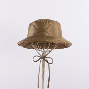 M-65 Quilt bucket hat with strings in Olive