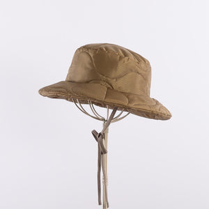M-65 Quilt bucket hat with strings in Olive