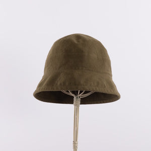 Washed bucket hat in Olive