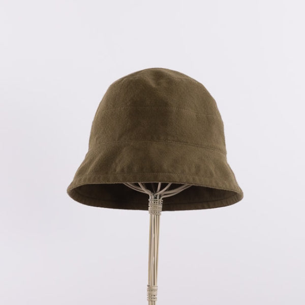 Washed bucket hat in Olive
